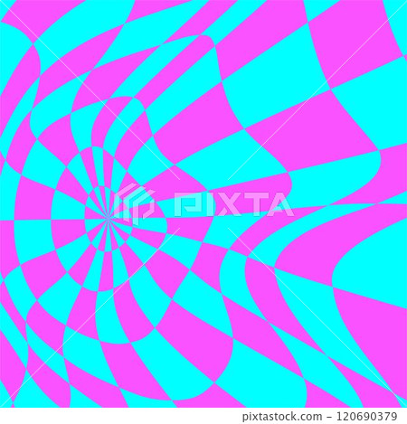 Psychedelic checkerboard poster Psychedelic checkerboard poster 120690379