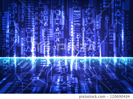 Abstract background with blue elements technology Abstract background with blue elements technology 120690484