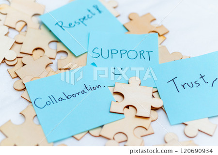 Business support strategies building trust and collaboration in team environments 120690934