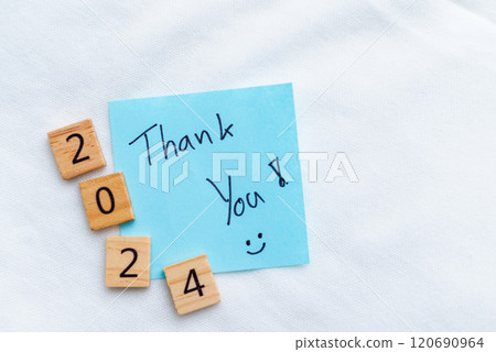Thank you note for 2024 business goals home office setup personal touch positive vibes optimistic outlook 120690964