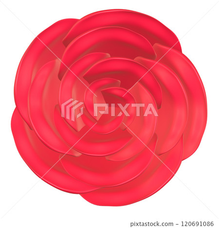 3D illustration of a red rose corsage 3D illustration of a red rose corsage 120691086