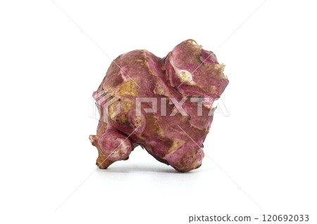 Fresh Raw Jerusalem Artichoke Isolated on White Background 120692033