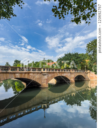 General view of the Maxbrucke in old town of Nuremberg General view of the Maxbrucke in old town of Nuremberg 120692767