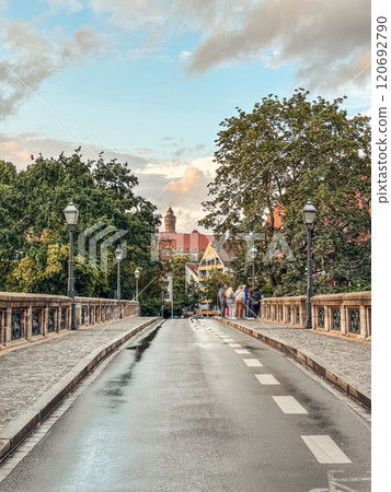 General view of the Maxbrucke in old town of Nuremberg General view of the Maxbrucke in old town of Nuremberg 120692790