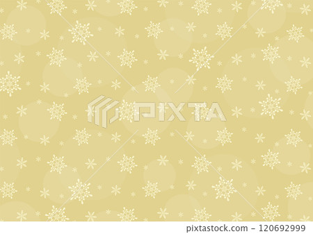 柔和的背景插圖與閃閃發光的雪花_金 柔和的背景插圖與閃閃發光的雪花_金 120692999