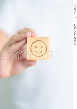 Woman show Happy Smile face block, Mental health Assessment, Psychology, Health Wellness, Feedback, Customer Review, Experience, Satisfaction Survey, Positive Thinking and World Mental Health day Woman show Happy Smile face block, Mental health Assessment, Psychology, Health Wellness, Feedback, Customer Review, Experience, Satisfaction Survey, Positive Thinking and World Mental Health day 120693505