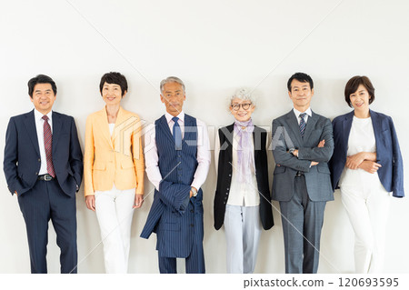 Senior generation businessmen and career women Senior generation businessmen and career women 120693595