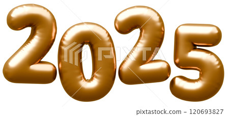 3D image_letter balloon_2025_gold 120693827
