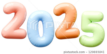 3D圖像_字母氣球_2025_粉彩 3D圖像_字母氣球_2025_粉彩 120693841