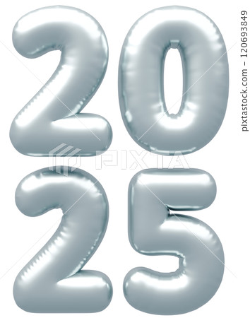 3D圖像_字母氣球_2025_銀色 120693849