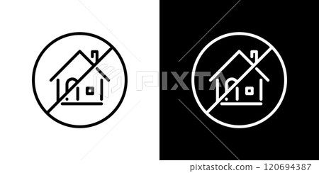 Homeless simple line icon Homeless simple line icon 120694387