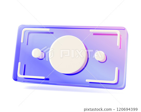 3d glass translucent money banknote isolated render icon. Iridescent crystal dollar note, currency bill, cash with holographic gradient. Financial income, bank transfer, exchange rate. 3D illustration 3d glass translucent money banknote isolated render icon. Iridescent crystal dollar note, currency bill, cash with holographic gradient. Financial income, bank transfer, exchange rate. 3D illustration 120694399