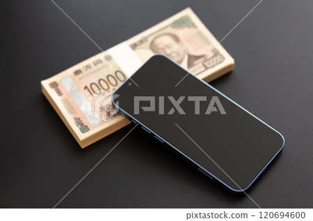 Wad and smartphone 120694600