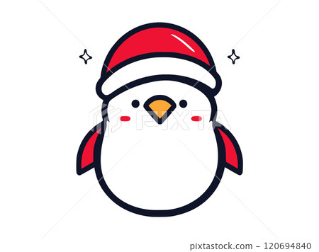 Christmas penguin in a Santa hat Christmas penguin in a Santa hat 120694840