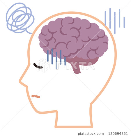 Brain stress fatigue Brain stress fatigue 120694861