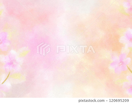 Watercolor simple and cute pink abstract cherry blossom background 120695209