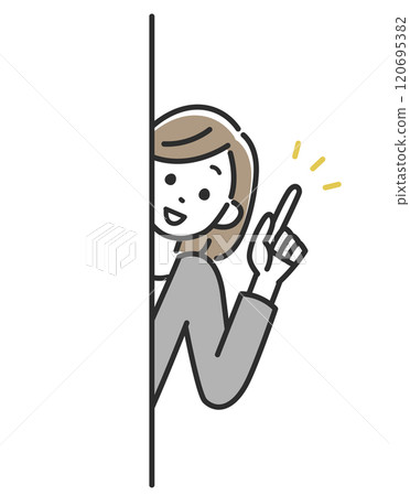 一位穿著西裝的女商人暗中給暗示 一位穿著西裝的女商人暗中給暗示 120695382