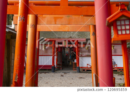 Autumn at Mount Koya: Kiyotaka Inari Shrine, main hall Autumn at Mount Koya: Kiyotaka Inari Shrine, main hall 120695859