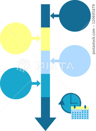 垂直年表範本素材 垂直年表範本素材 120695879