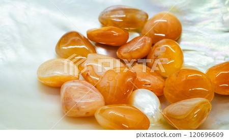 Orange Chalcedony Tumble Cut 120696609