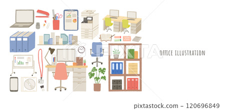 辦公用品/商業圖示說明 120696849