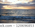 Scenery of the sunset over the sea 120696853