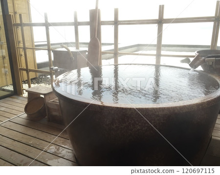 Guest rooms with open-air baths Guest rooms with open-air baths 120697115