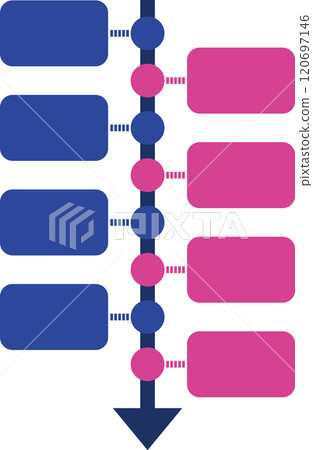 垂直年表範本素材 120697146