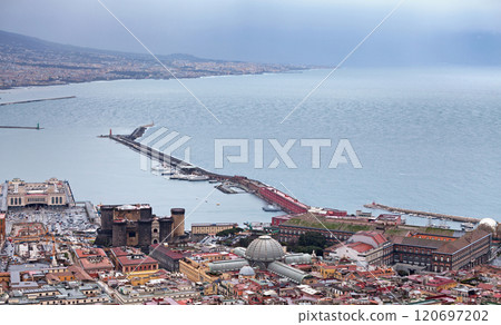 Cityscape of Naples in Italy 120697202