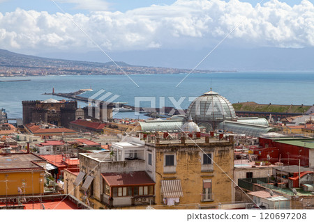 Aerial view of the Gallery Umberto I in Naples 120697208