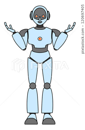 A simple android robot full body illustration A simple android robot full body illustration 120697405