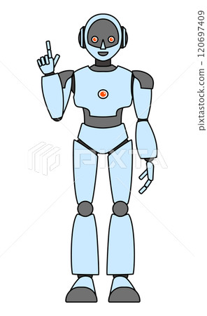 A simple android robot full body illustration 120697409