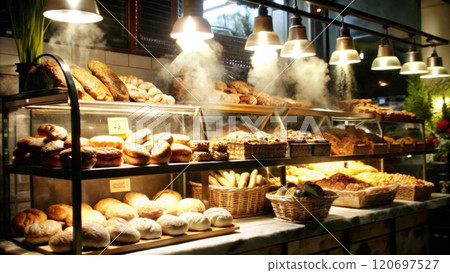 coffee and bakery bistro aroma 120697527