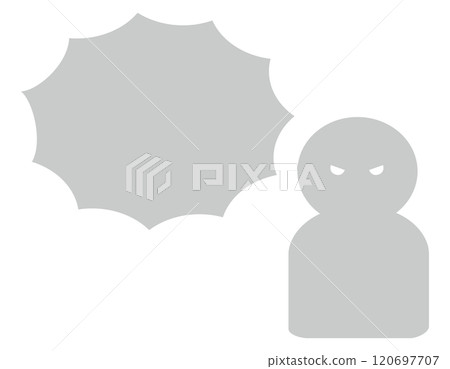 Business icon speech bubble person monochrome spike 120697707