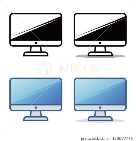 Monitor icon set Monitor icon set 120697779
