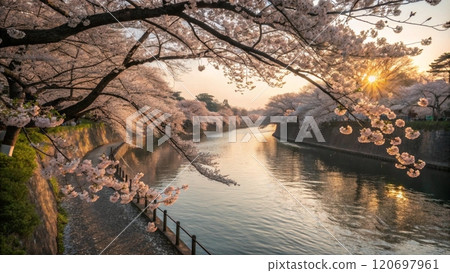 Flower River Background 120697961
