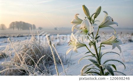 Winter flowers Background 120698246