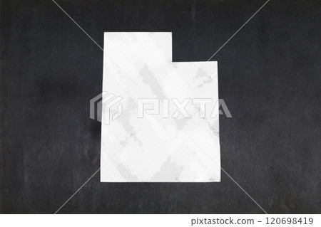 Map of the State of Utah drawn on a blackboard 120698419