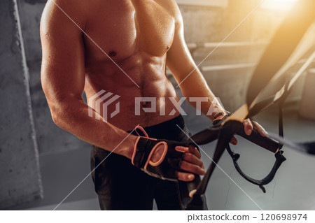 Focused Fitness Getting Fully Prepared for an Engaging, Dynamic Workout Session Ahead Focused Fitness Getting Fully Prepared for an Engaging, Dynamic Workout Session Ahead 120698974