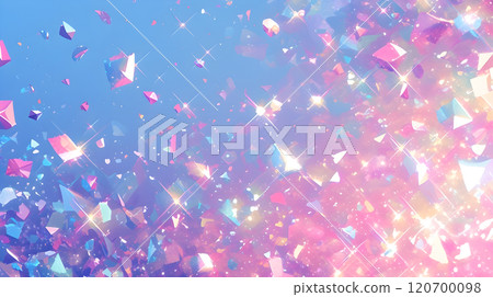 Watercolor illustration background of sparkling debris in pastel colors 120700098