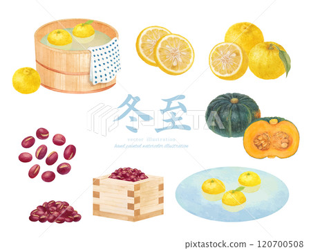 水彩畫冬至影像的向量圖解 120700508