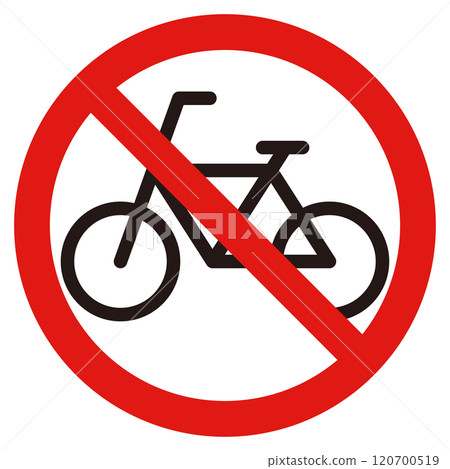 Bicycle prohibition mark 120700519