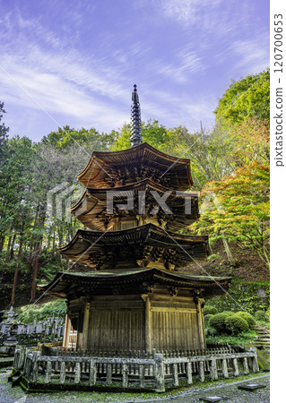 Bessho Onsen Anrakuji Temple Octagonal Three-story Pagoda Ueda City, Nagano Prefecture 120700653