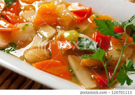 pork with vegetable and soya sauce pork with vegetable and soya sauce 120701113
