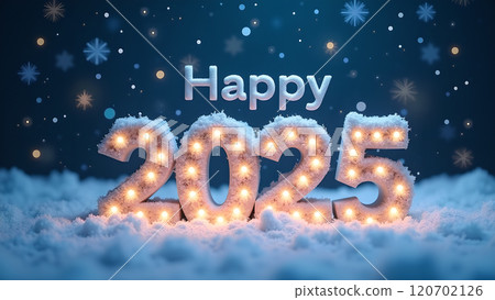 happy new year 2025 text 120702126
