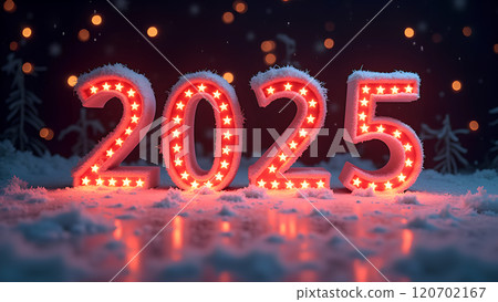 happy new year 2025 text 120702167