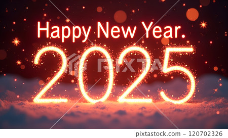 red 2025 happy new year text red 2025 happy new year text 120702326