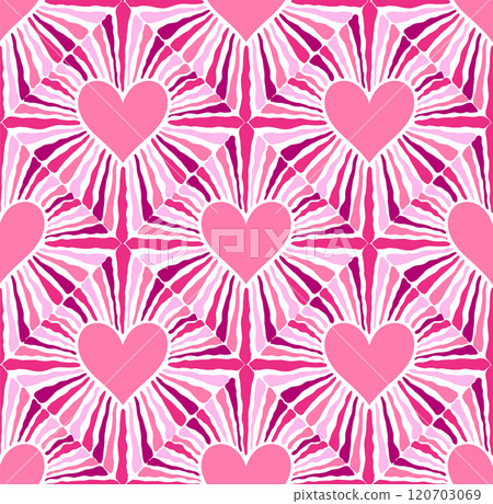 Seamless pattern with hearts 120703069