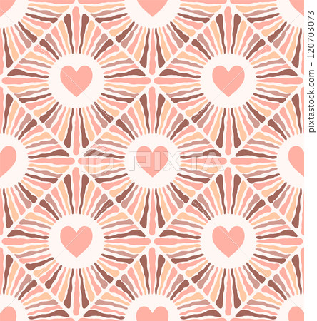 Seamless pattern with hearts 120703073