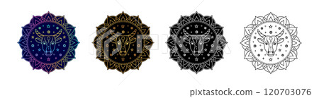 Set of Taurus zodiac sign  120703076